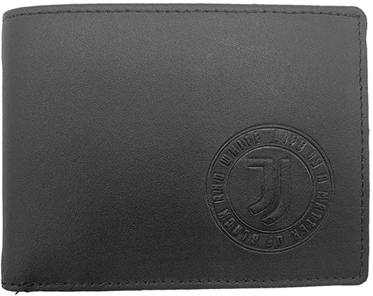 PORTAFOGLIO JUVENTUS BASIC MINIMAL IN PELLE UOMO NERO